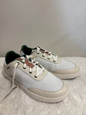 NWT OluKai Kiahuna Spikeless Low Top Golf Shoes White Sand Women's US 10